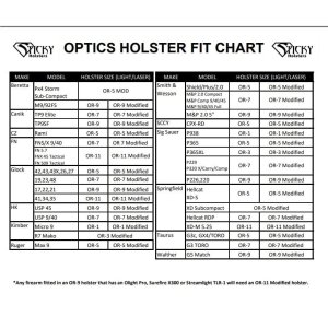 Sticky Holsters OR-9 Modified Black Cordura Foam Fits HK USP 45