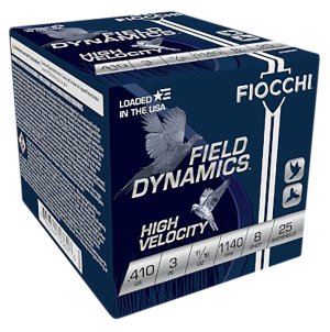 Fiocchi 410HV8 Upland Game 410 Bore 3" 11/16 oz Shotgun Ammo 25 Rounds