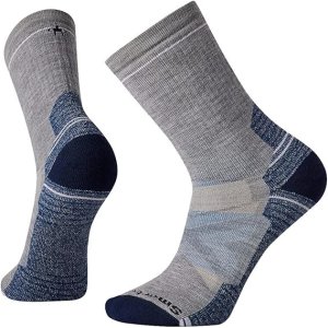 Smartwool SW001618039100L Hike Light Cushion Mid Crew Cut Socks, Light Gray, Size Large