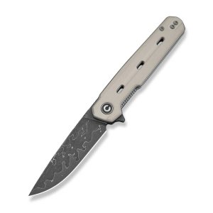 CIVIVI Knives Navo Flipper Ivory G10 Handle 3.25In Damascus Blade
