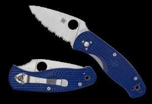 Spyderco Persistence S35VN Blue FRN Slipjoint PlainEdge Knife