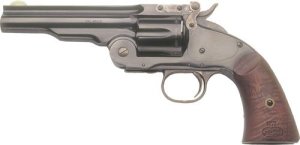 Cimarron CA858 M3 Schofield .38Spl 5" Revolver Blued Walnut Grips