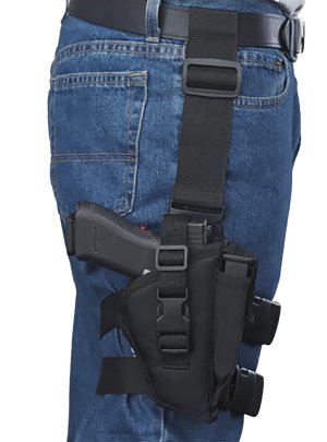 Bulldog WTAC8R Tactical Leg Holster Black Right Hand 3.5-5 In Barrel