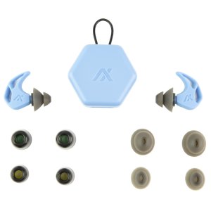 AXIL X20-BLUE Earplugs, Slate Blue, 3 Silicon Tips, 2 Foam Tips