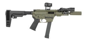 Shark Coast Tactical SCC8165CAODG-S Creepy Andrew 9mm Luger 30+1 Polymer SB Tactical SBA3 Brace