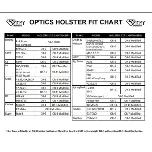 Sticky Holsters OR-11 Mod Optics Ready IWB Holster Black Ambidextrous