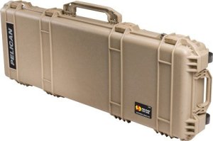 Pelican 1720 Protector Case Tan 45 in Wheels 3 Piece Foam
