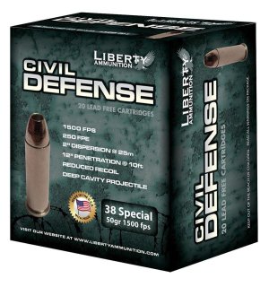 Liberty Ammunition LA-CD-38-025 38 Special 50 Grain HP 20 Rounds