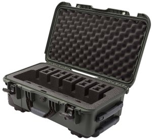 Nanuk 9356UP6 Olive Pistol Case, Foam Padding, 22"x14"x9" Interior