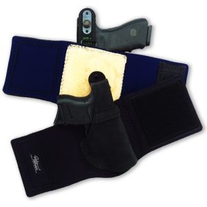 Galco AL286B Ankle Lite Holster RH Leather Black for Glock 26/27/33