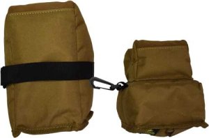 Max-Ops BRB2F-28208 Two Piece Shooting Rest Set Tan Fabric Leather