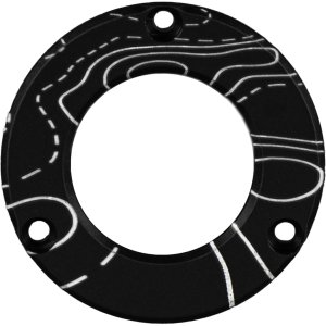 Axcel Driver Hubcap ADVR-HUB-BKMAP Black Topographical Map Engraving