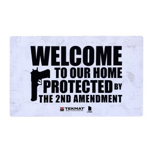 TekMat TEK422AMENDMENT 2nd Amendment Door Mat 25"x42" Rubber White/Black