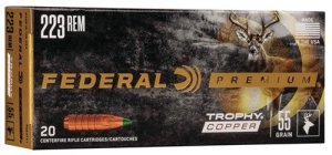 Federal Premium 223 Rem 55gr Trophy Copper 20rd Box