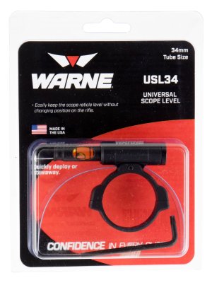Warne USL34 Universal 34MM Tube Aluminum Scope Level Black