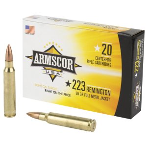 Rock Island Armory Armscor USA .223 Rem 55gr FMJ Brass 20Rd