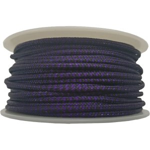 Stiff Braided Polyester D-Loop Material in Purple/Black 1m