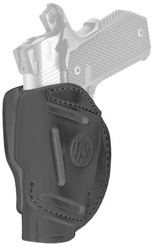 1791 Gunleather 3WH-1-SBL-A 3-Way Holster Stealth Black Size 1 Ambidextrous