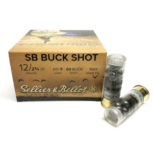 Sellier & Bellot SB12BSC 12 Gauge 2.75In 12-Pellet Buckshot 1.25oz