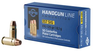 Prvi Partizan PPH357S .357 SIG 125 Grain FPJ Ammo 50 Rounds