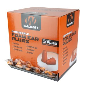 Walker's Ear Plug Orange Foam 1000 Individually Packaged Pairs