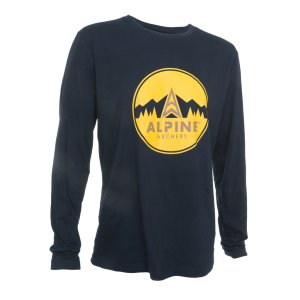 Alpine 1601247 Long Sleeve Tee 100% Cotton Navy Large 4.2oz