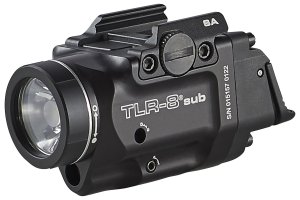 Streamlight TLR-8 Sub Black 500 Lumens Red Laser 2.51 in Rail Light