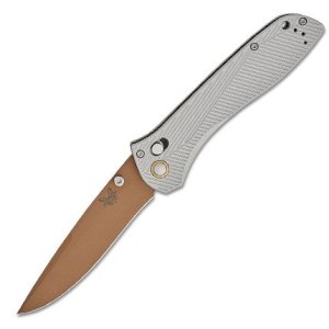 Benchmade 710FE-24 CPM-S90V 4" Recurve Blade FDE PVD Gray Handle
