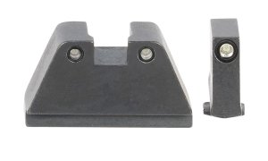 AmeriGlo GL814 Optic Sight Set Glock 2XL Tall Green Tritium Black Outline