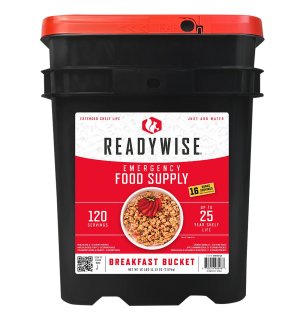 Wise Foods ReadyWise Breakfast Bucket 120 Servings Cereals Granola