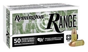 Remington R27778 9MM 115 Grain FMJ 50 Rounds Brass Cased Target Ammo