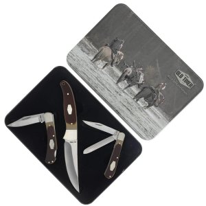 Old Timer 1227061 Fixed/2 Folder Combo Sawcut Handle Gift Tin