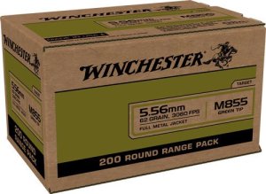 Winchester 5.56 NATO M855 Ammo 800 Rounds 62 Grain FMJ