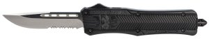 CobraTec Knives MBCTK-1MDS 3 In Drop Point Serrated OTF D2 Black