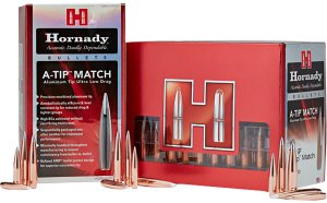 Hornady A-Tip Match .264 Caliber 153 Grain Bullets 500/Box 26382