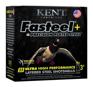 Kent Cartridge Fasteel+ K203FSP282X4 20 Gauge 3" 1oz 2/4 Shot 25/Box