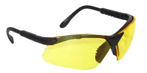 Radians RV0140CS Amber Yellow Lens Safety Glasses Black Frame