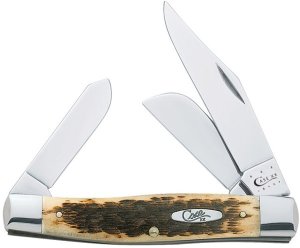 Case Cutlery Large Stockman 3BLD 3.30 In Amber Bone 00204
