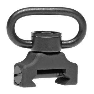 Troy Ind SMOUPBS00BT00 QD360 Rail Mount Black Steel 1.25" Sling Swivel