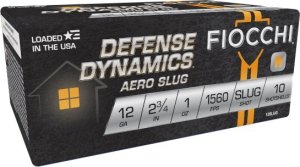 Fiocchi 12SLUG Defense Dynamics Aero 12Gauge 2.75" 1oz RifledSlug Shot