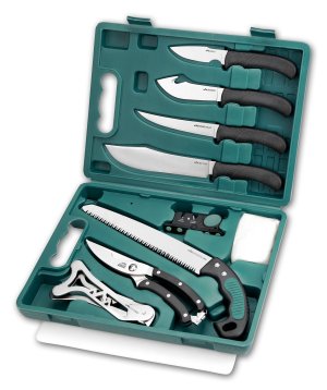 Outdoor Edge GP-11 Game Pro Kit 420J2 Steel Black TPR Handles 11-Piece Set