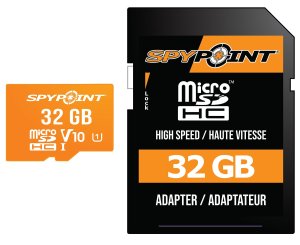 SPYPOINT 32GB MicroSD Card Black High-Speed Durable Class10 UHS-I