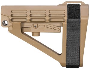SB Tactical SBA4 Pistol Stabilizing Brace FDE 5-Position Adjustable