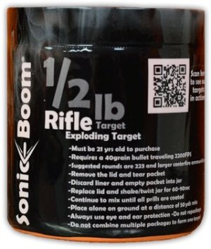 Sonic Boom Exploding Rifle Targets 1/2 lb. 1 pk. - Enhanced Shooting Experience - Non-Hazardous and Non-Toxic - Easy to Use