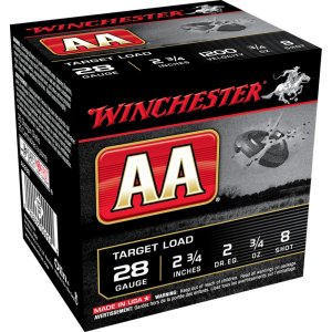 Winchester Ammo AA Target 28 Gauge 2.75" 3/4 oz 1200 fps 8 Shot 25 Bx/10 Cs