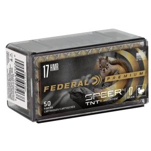 Federal Premium Ammunition P770 17 HMR 17 Grain Speer TNT JHP 50 Rounds