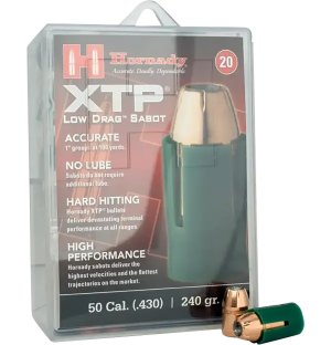 Hornady 6720 XTP 50 Caliber 240 Grain Hollow Point 20 Per Box