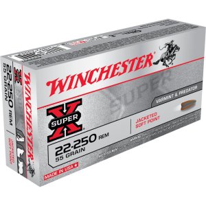 Winchester Super-X 22-250 Remington 55gr JSP 20 Rounds Box