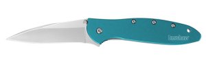 Kershaw Leek 1660TEAL 3 In 14C28N Drop Point Bead Blasted