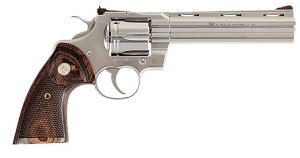Colt PYTHON-SP6WFT-G Revolver 357 6" Green Fiber Optic Stainless/Walnut